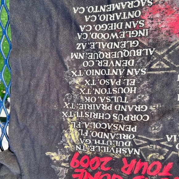 2009 Slipknot All Hope Is Gone World Tour Anvil Mens Black Graphic T Shirt Large - Picture 12 of 15